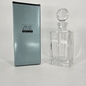 Miller Rogaska Tulipe Square Crystal Whisky Decanter w Stopper Box New 5915-0268